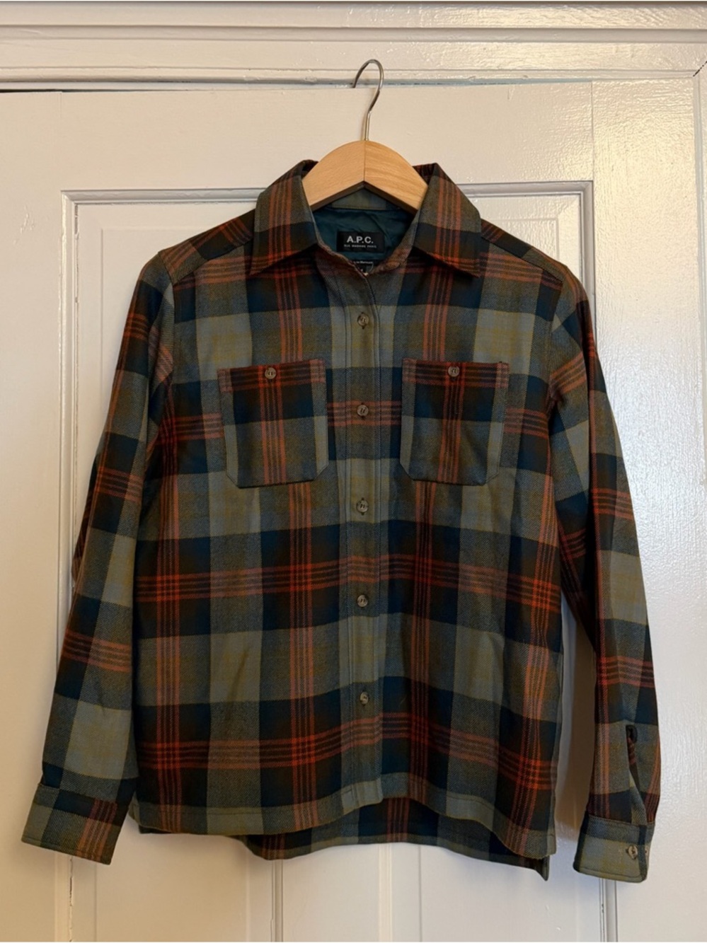 A.P.C. Plaid Wool Overshirt